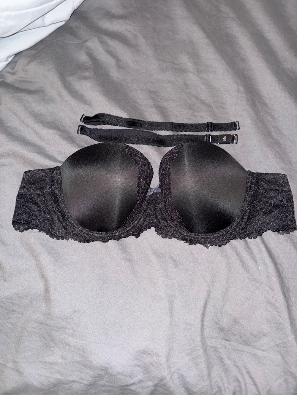Victoria's Secret Black Lace Trim Convertible Bra